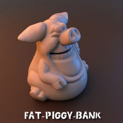 q4.jpg 3D file Fat Piggy Bank・3D printable design to download