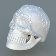 sugarskull 4.png Commercial License Mexican Sugar Skull 3D model