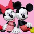 3.jpg Mickey and Minnie mouse for 3d print STL