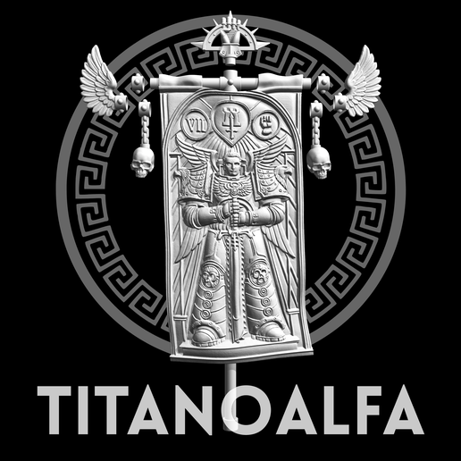 Kings fist banner 5 - 3D model önizlemesi