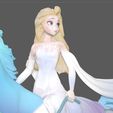 11.jpg Elsa on horse white dress FROZEN2 disney girl princess 3D print model
