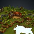 85392-POLY.jpg MIDDLE AGES MEDIEVAL PEASANT FIELD TOWN TREES HOUSE TERRAIN 3D MODEL