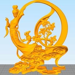 0ba91cedbd7031db7acad329b4d6124f_preview_featured.jpg Download free STL file Chang'e(the beauty god of moon) • 3D printing object, stronghero3d