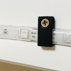 IMG_4248.jpg Free STL file LED strip - clamp clip holder・3D print object to download