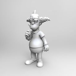 Krusty.82.jpg Archivo STL Krusty El Payaso - Los Simpson・Design para impresora 3D para descargar