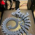 Kristalldrache, bewegliches Flexi-Wackeltier, Druck an Ort und Stelle, Fantasy
