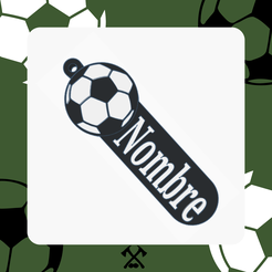 Llavero-Pelota.png Customizable Soccer Name Key Chain