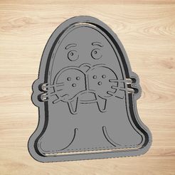 walrus-cutterstamp.jpg cookie cutter walrus - cutter and stamp