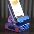 3.png Worm Gear Phone Stand (Print-In-Place)