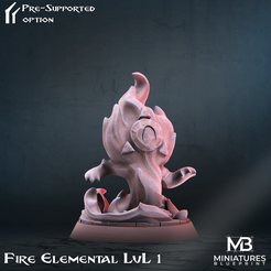 Fire_LvL1.png 3D file Fire Elemental - LvL 1・Design to download and 3D print