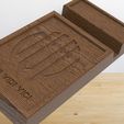 untitled.141.jpg Support pour téléphone, modèle STL à télécharger et fraisage CNC ou impression 3D avec gravure de Veni Vidi Vici.