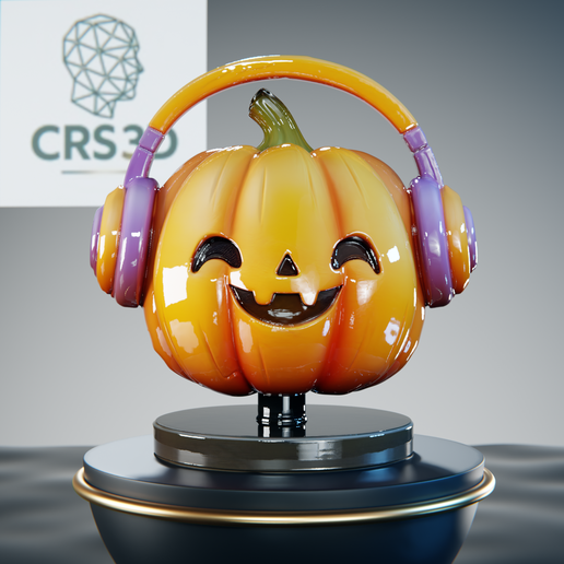 Cute Halloween Pumpkin Headphones Gamer DJ