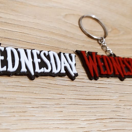 STL file Wednesday Keychain 🗝️ ・3D print design to download・Cults