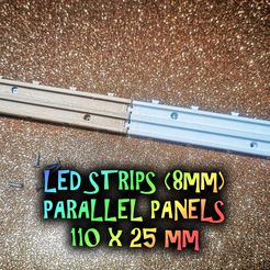 IMG_20211120_123549.jpg STL-Datei PARALLEL-PANEL FÜR LED-STREIFEN (110X25mm) 8mm herunterladen • Objekt für den 3D-Druck, burlyspain