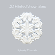 Render_SF_1.png 3D Snowflake Set of 24  STL Files for 3d Printing DiY Printable Сhristmas Décor Model Christmas Snowflake STL 3D File