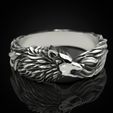 Wolf-band-ring-5.jpg Archivo STL Anillo banda lobo・Plan de impresora 3D para descargar