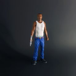 1.jpg STL file GTA San Andreas / Carl "CJ" Johnson / no supports・3D printing idea to download