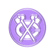 C_Logo_Base.stl Blackhawks Coaster (Dual Extrusion)