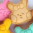 4.jpg A Bunny Bunch - 3 Easter Cookie cutter COMBO with stamp
