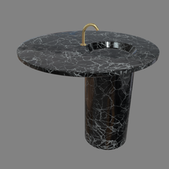 Modern_Luxury_Bathroom_Sink_Render_01.png Archivo STL Lavabo de Lujo // Mármol negro y dorado・Diseño para descargar y imprimir en 3D