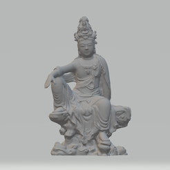1.png Guanyin Bodhisattva Buddha Statue 3D print model