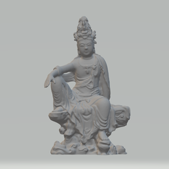 1.png Statue de Bouddha Guanyin Bodhisattva Modèle d'impression 3D