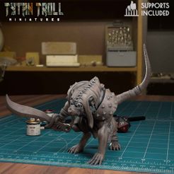 MINIATURE § STL file Ratman Sword 02 [Pre-Supported]・3D print design to download, TytanTroll_Miniatures