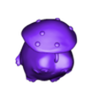 Back Moosh Frog keychain.stl Grumpy Kawaii Chibi Mushroom Blob Forest Frogs & Keychains (STL FILE ONLY) Personal Use