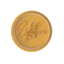 Eighteen.png Archivo STL Cortador de galletas Dieciocho (Sólo para uso personal)・Modelo de impresora 3D para descargar