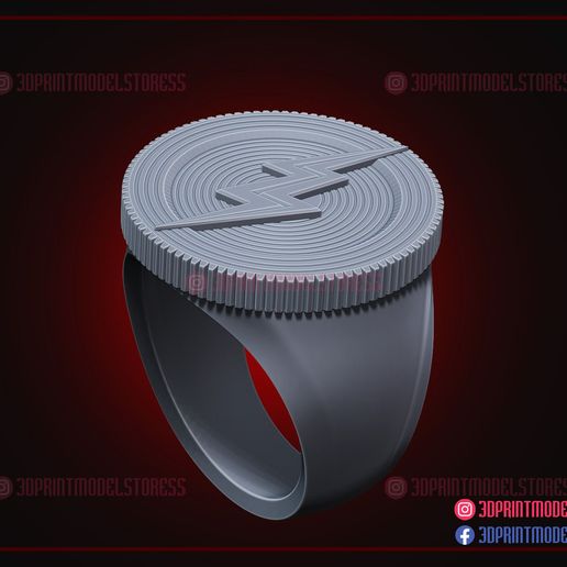 3D file The Flash Ring The Flash 2022 DC Comics Cosplay・Template to