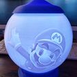 MARIO BROS SPHERICAL NIGHT LIGHT LITHOPHANE