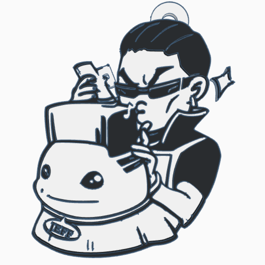 bladde-2-colores.png Llavero Llavero Blade Marvel Rivals 2 colores/ Blade Marvel Rivals Keychain 2 colors