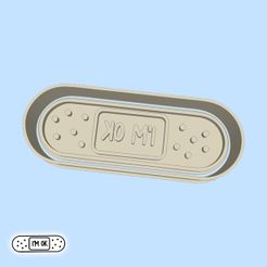 84-1.jpg Science and technology cookie cutters - #84 - medical patch (i'm ok) (style 3)