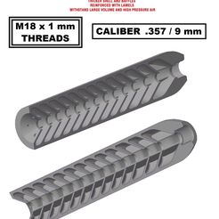 1.jpg STL-Datei BIG BORE HIGH POWER AIRGUN SILENCER CALIBER .30 / .357 / .50・3D-Drucker-Vorlage zum herunterladen