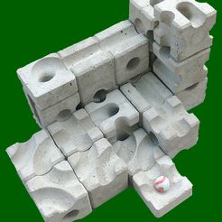 20190901_160442_green.jpg 3D file Concrete marble run mould - Basic Set・3D printer model to download