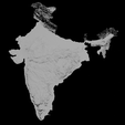 4.png Topographic Map of India – 3D Terrain