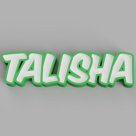 3D file NAMELED TALISHA - LED LAMP WITH NAME 🔦 ・3D printing model to ...