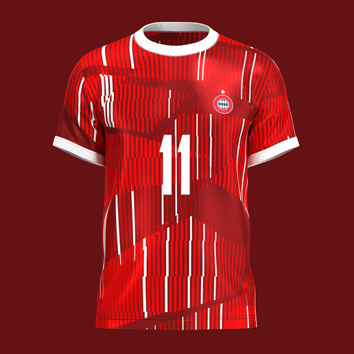 Soccer Football Wine Red color Jersey Player-11    | Marvelous / Clo3d / obj / fbx 3D model