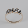 1.png Marquise & Round Diamond Cluster Ring | 3D Printable