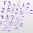 a3.JPG Harry Potter alphabet cookie cutter and stamps- minuscule - letters! 4-5cm