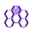 Set_of_6_with_Wall_Mount.stl Minifig Hexagons - Extended Edition