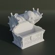 9.jpg Skull Treasure Box Dice Box Pattern 3D print model