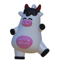 Cow.png Cute Cow (With Holder)
