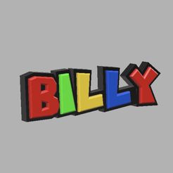 Image-24-05-2023-at-22.44.jpg Archivo STL BILLY - Placa/rótulo personalizado 3D con el tema de Super Mario・Plan de impresión en 3D para descargar