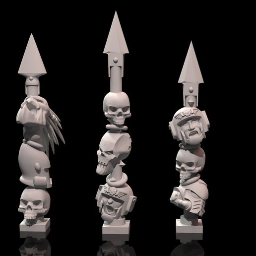 In Midnight Clad - Pointy Stick with Heads