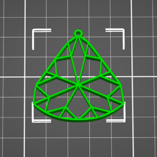 GEOMETRIC MINIMALIST PENDANT FOR NECKLACE, JEWELRY, EARRINGS, CHARM 3D model