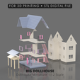 rainmakerzpace-Big-Dollhouse-1-12-miniature-3d-printing-assembly.png Большой кукольный дом - Классический семейный дом миниатюра 1:12 | Printable STL