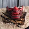 130881389_376803326945367_7750222442336862947_n.jpg 3D file Ghost of Tsushima Mask for Cosplay・3D printable model to download