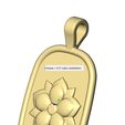 volume1.jpg Orientalische Blume Relief Anhänger Halskette und Charme 3D-Druck Modell