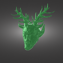 Forest-god-head-render.png Файл STL Forest god head・Модель для печати в 3D скачать